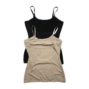 Lot of 2 Spanx Thinstincts Shaping Cami Shapewear Stretch Thin Strap Women Large